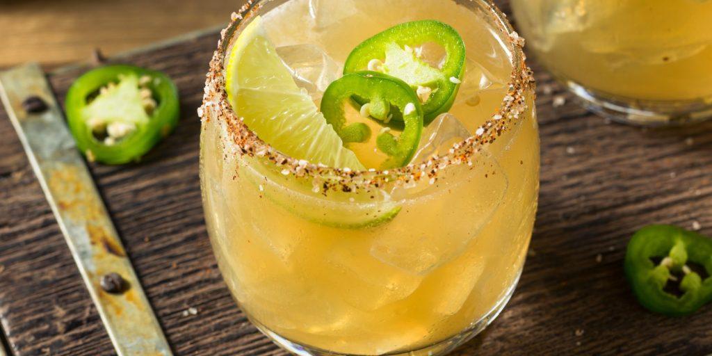 Spicy Mexican Mule with lime and jalapeno