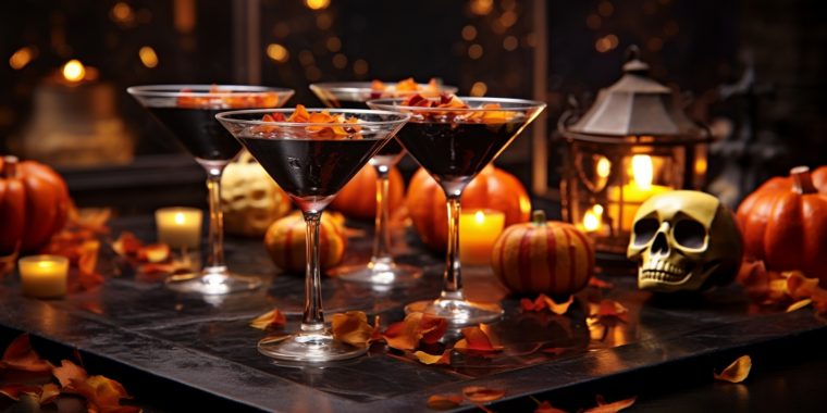 Halloween themed Black Magic cocktails