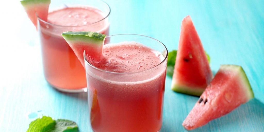 Watermelon daiquiri in tumblers