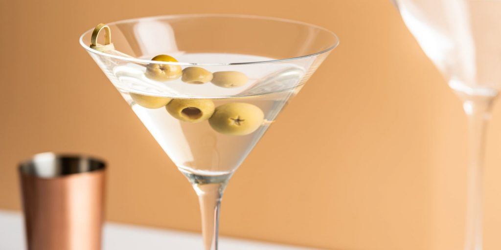 Classic Vodka Martini with Olives