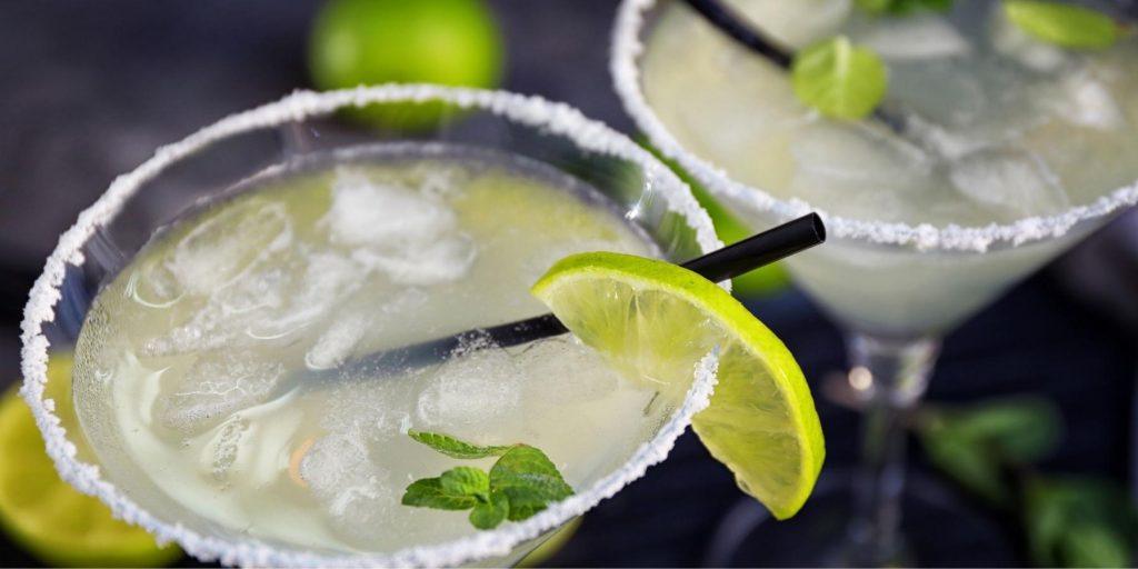 Mexican Martini with lime and mint