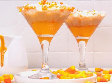 Make Our Candy Corn Martini With Salty Popcorn Rim