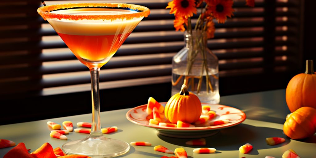 Candy Corn Martini for Halloween
