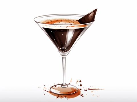 Classic illustration of a Chocolate Martini