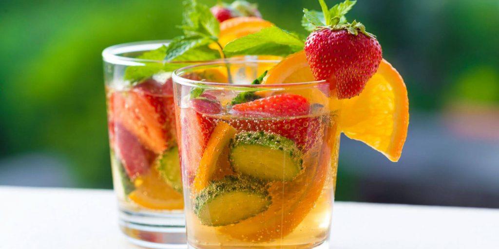 2 Delicious pimms cups with all the trimmings