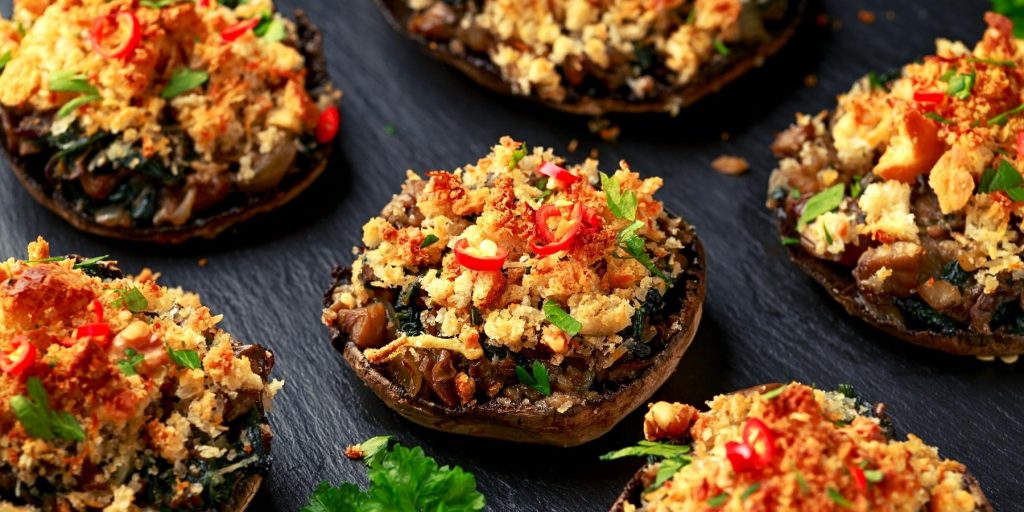 Bacon and blue cheese stuffed mushrooms