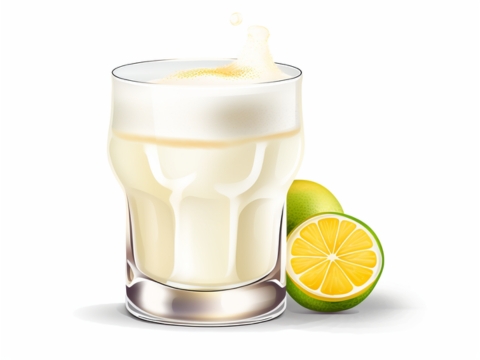 Classic illustration of a Pisco Sour