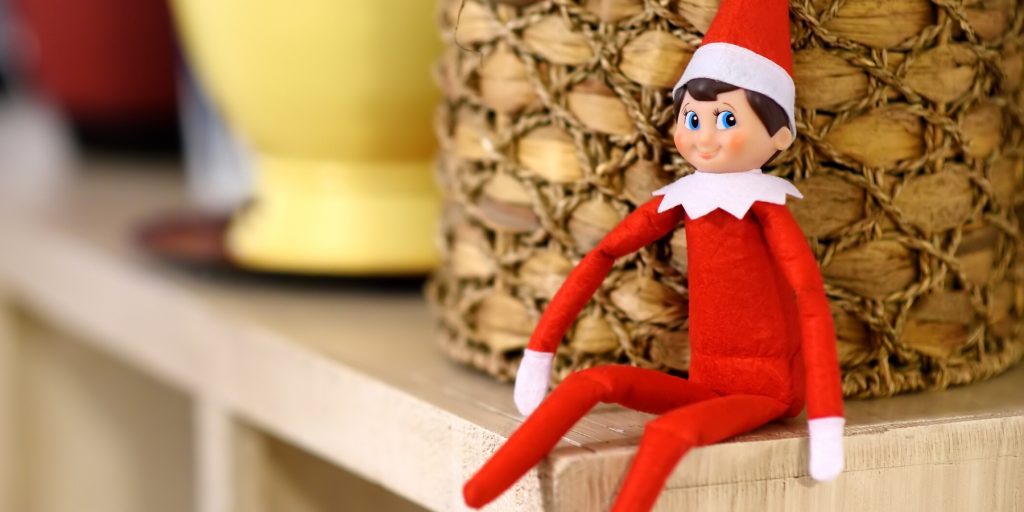 An elf on a shelf decoration