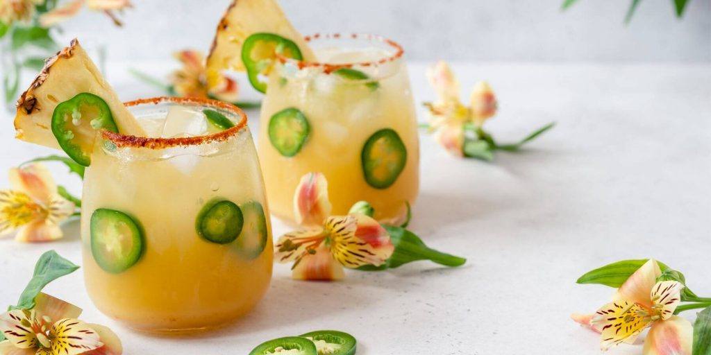 Pineapple and jalapeño Margaritas