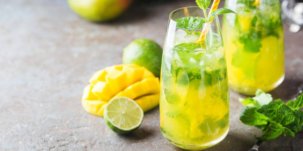 Two refreshing Mango Mojitos