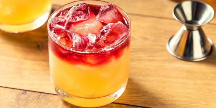 Orange and Cranberry Whiskey Sour