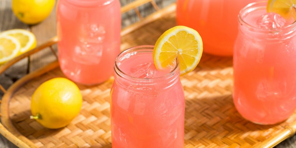 A tray full of refreshing Pink Signorita cocktails to serve up when you need to impress