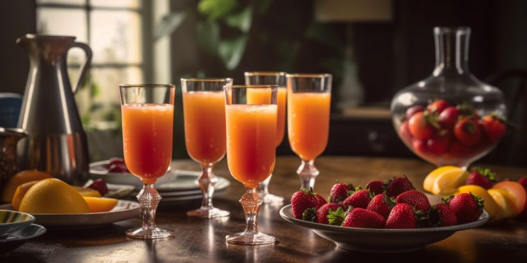 Strawberry Mimosas