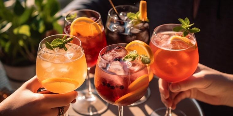 Variety of Spritz Cocktails