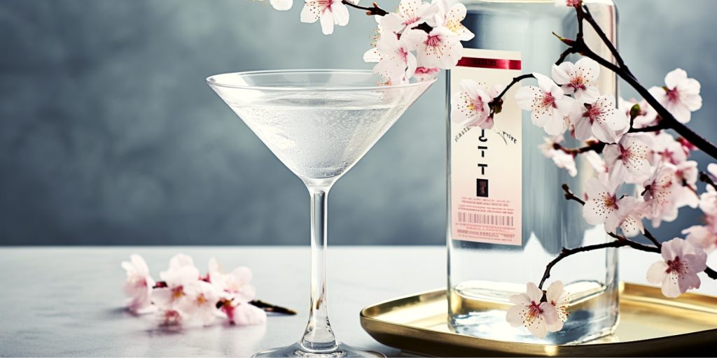 Bottle of Japanese gin for gin martini