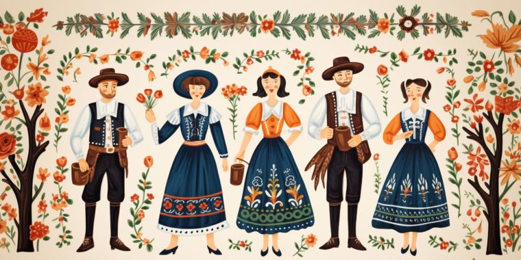 German folk art Oktoberfest