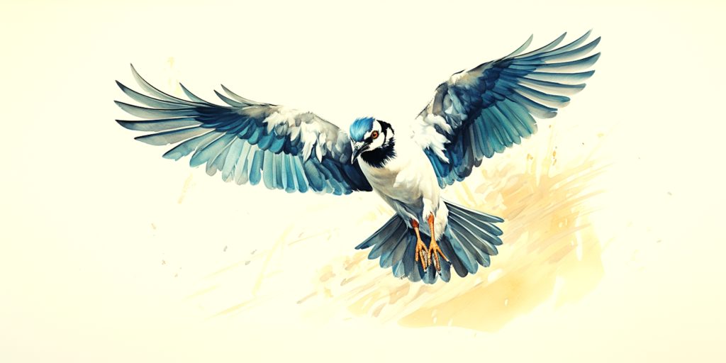 Colour illustration of a blue bird