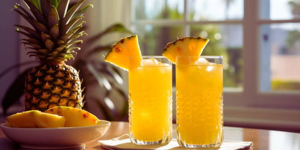 Spiked Pineapple Lemonade cocktails