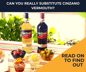 Ad banner for Cinzano Vermouth substitutes