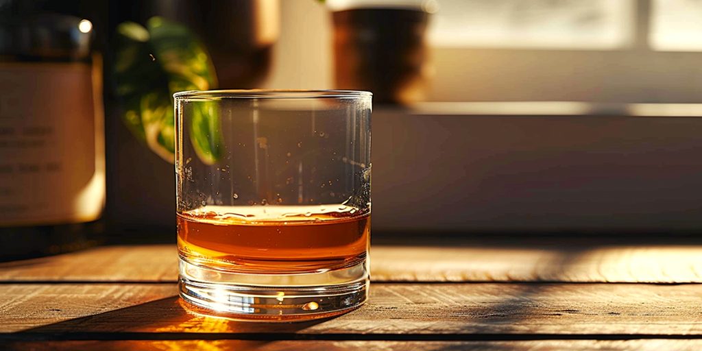 A whiskey served neat without ice
