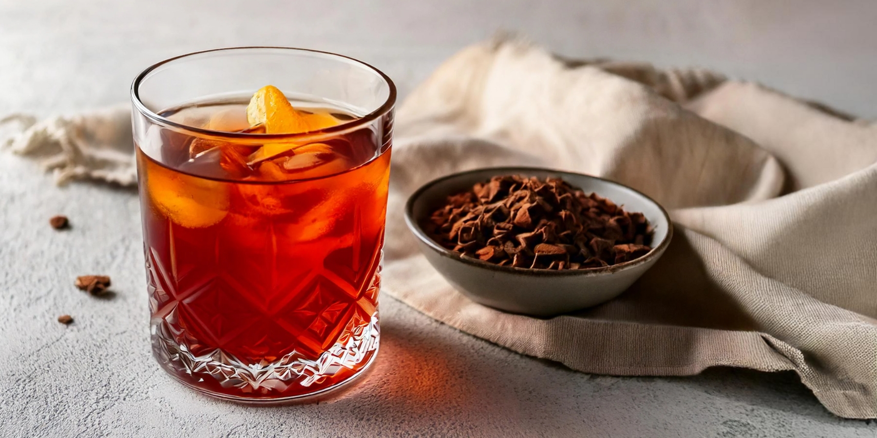 London Fog Cocktail with Mezcal & Vermouth