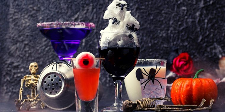Selection of spooky Halloween cocktails