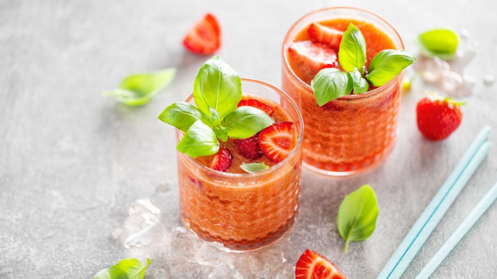 Strawberry Basil Cocktail - A Strawberry Basil Cocktail, a perfect blend of fruity and herbal notes.