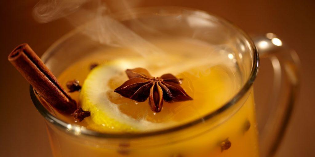 Close up of Rum hot toddy