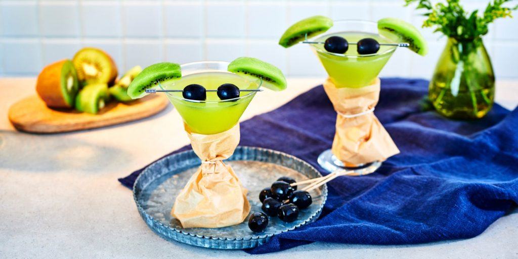 Front shot of refreshing Baby Yoda Cocktails
