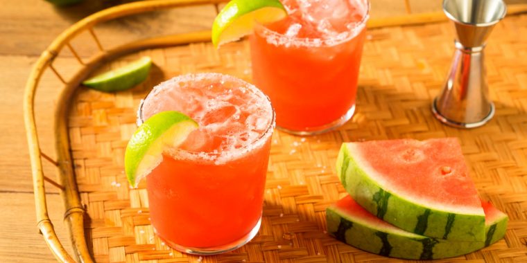 Watermelon tequila cocktail