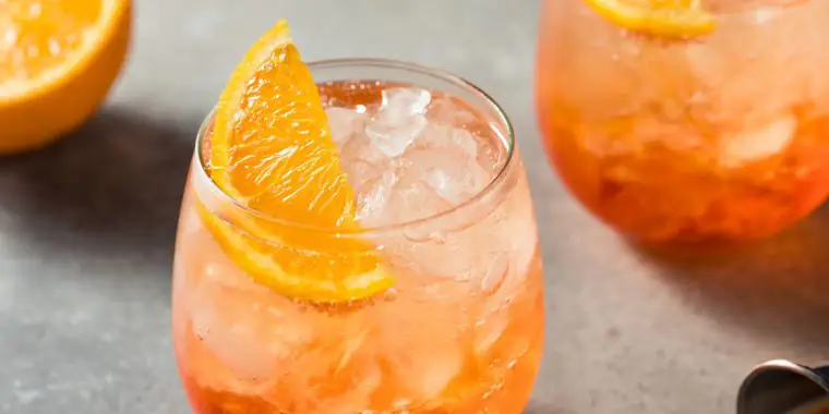 An Italian Job Cocktail with orange bitters