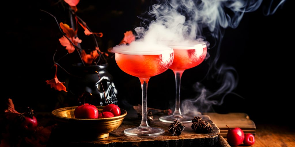 Smoky Poison Apple cocktails for Halloween