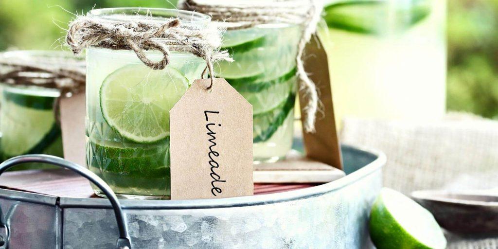 Limeade Champagne cocktail jars