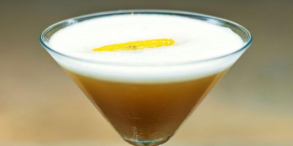 Golden Dream cocktail in a martini glass