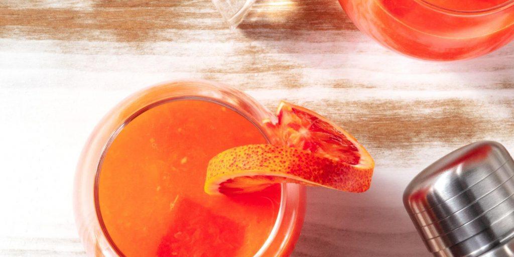 Garibaldi cocktail from above