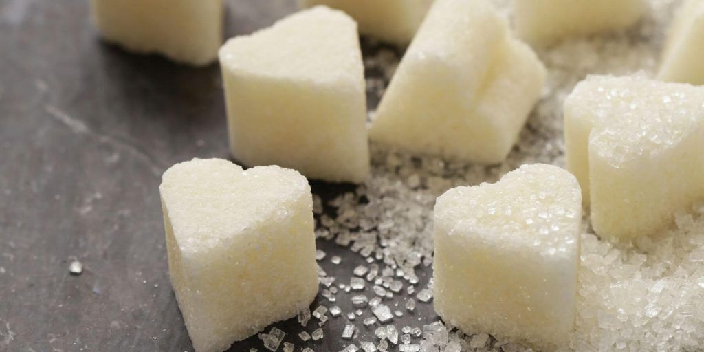 Heart shaped sugar cubes