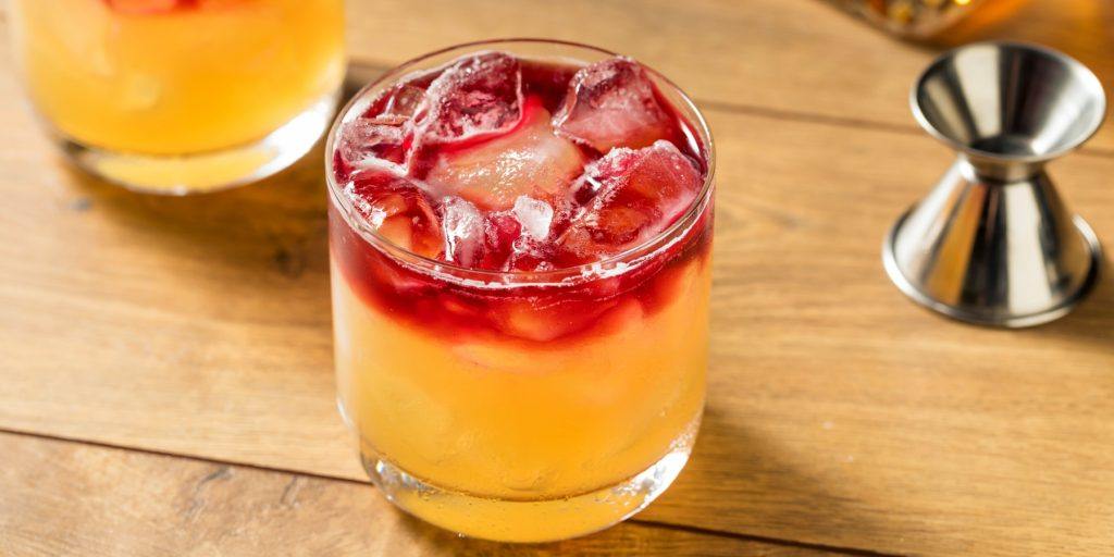 Two Cranberry Orange Whiskey Sours