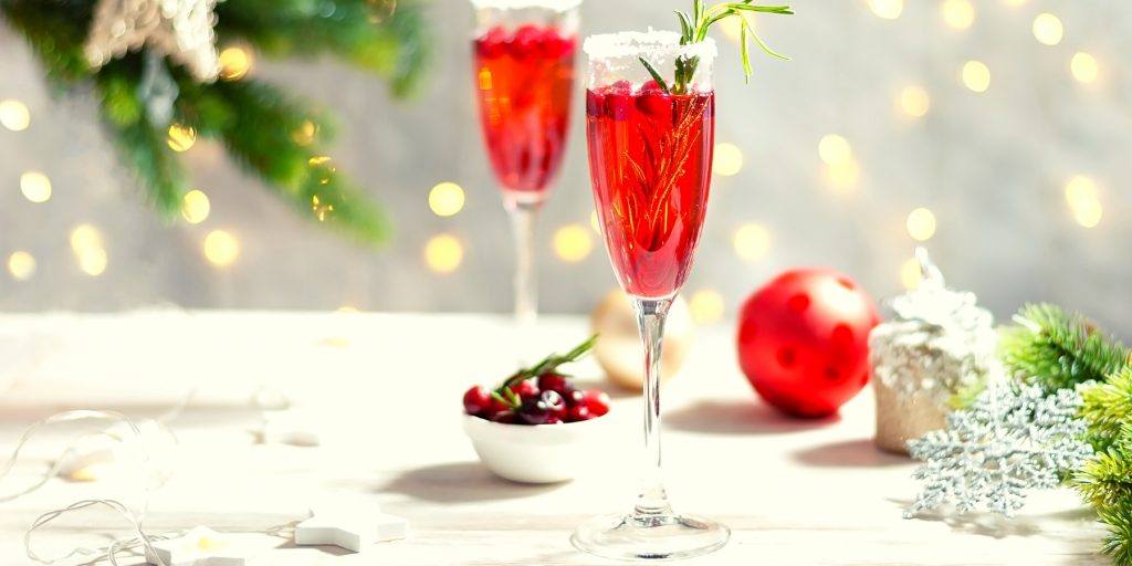 Non-alcoholic Christmas Bellinis