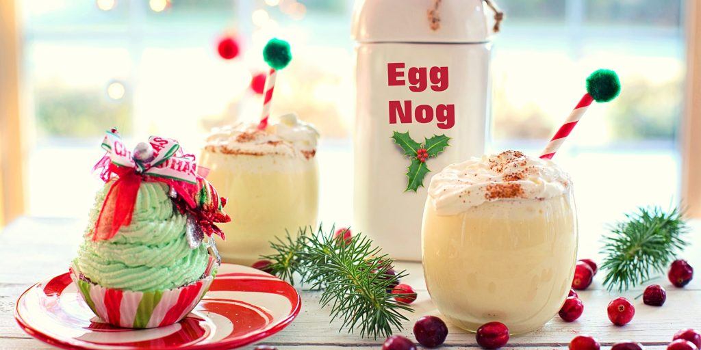 Eggnog Christmas mocktails