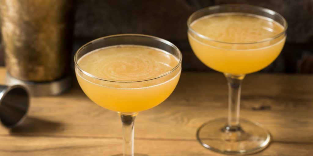 A pair of classy and classic Between the Sheets cocktails