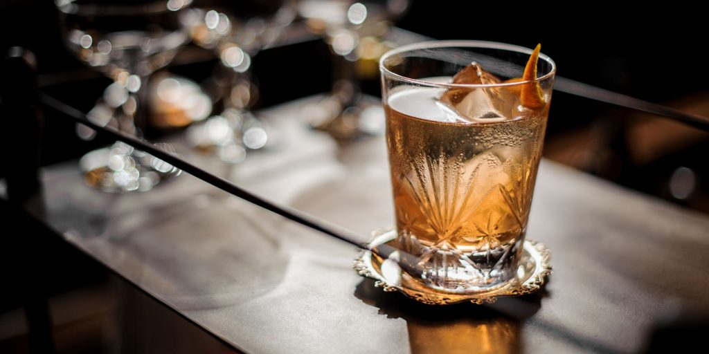 A beguiling Sesame Old Fashioned cocktail