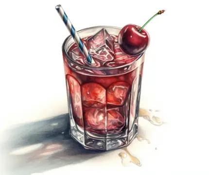 Color pencil illustration of a Dirty Shirley