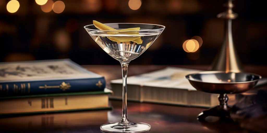 Classic image of a Vesper Martini