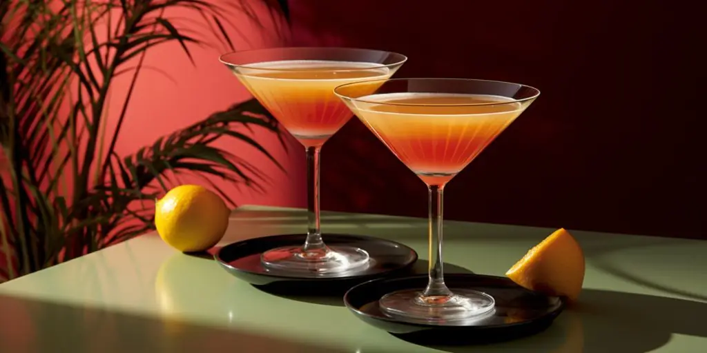 Two French Kiss cocktails