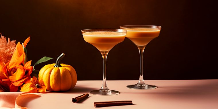 Two creamy pumpkin cocktails
