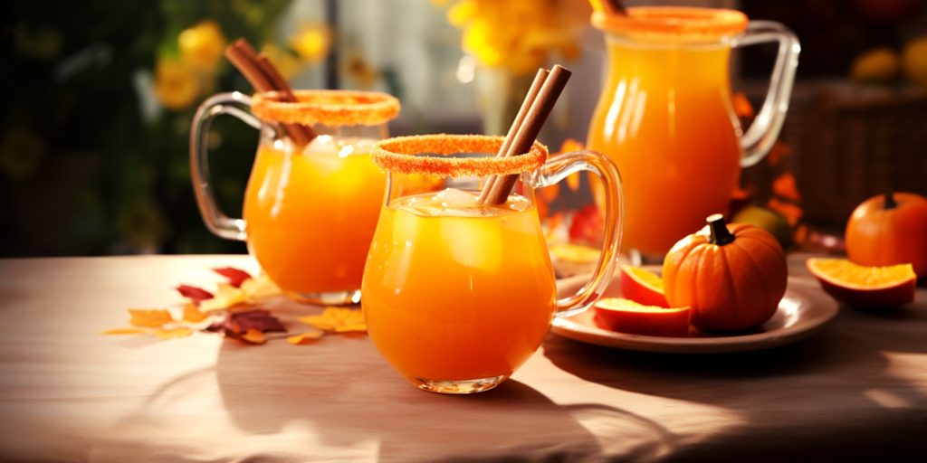 Pumpkin Sangria cocktails