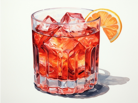 Color illustration of a Dear Jane cocktail