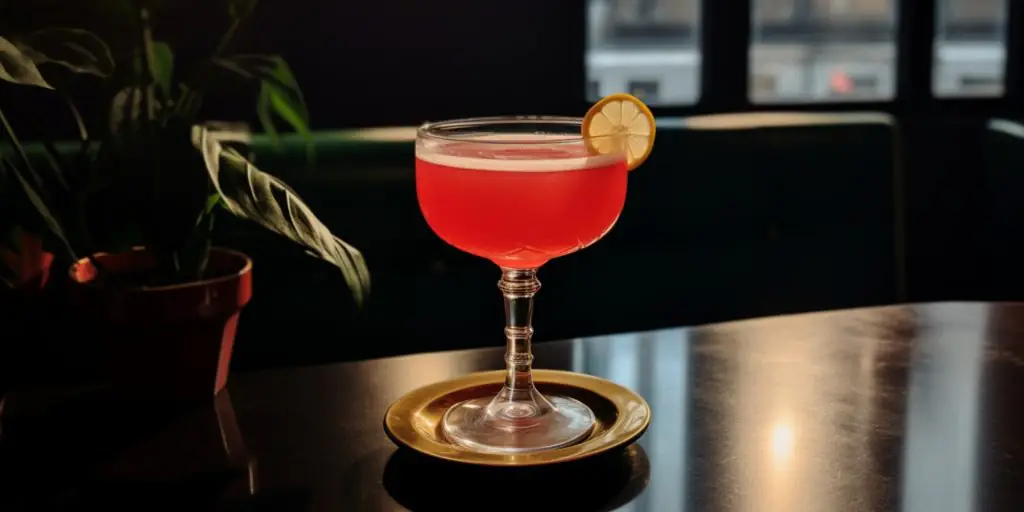 Bright red Italian Gentleman cocktail