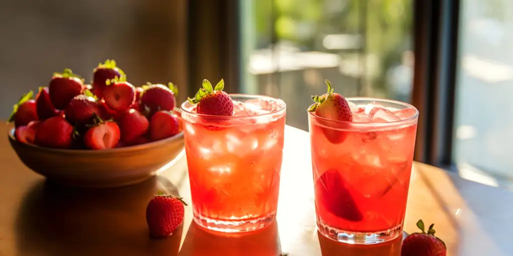 Two Spiked Strawberry Lemonades