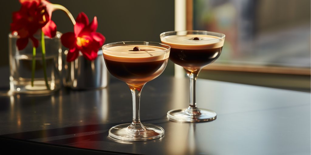 Two Hazelnut Espresso Martinis